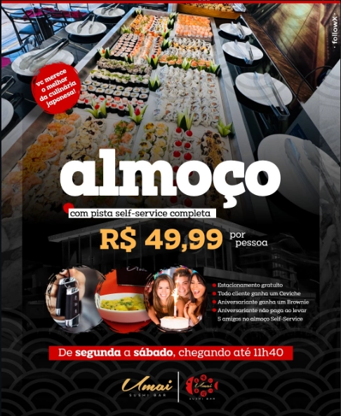 Valores Almoço Umai Sushi Bar